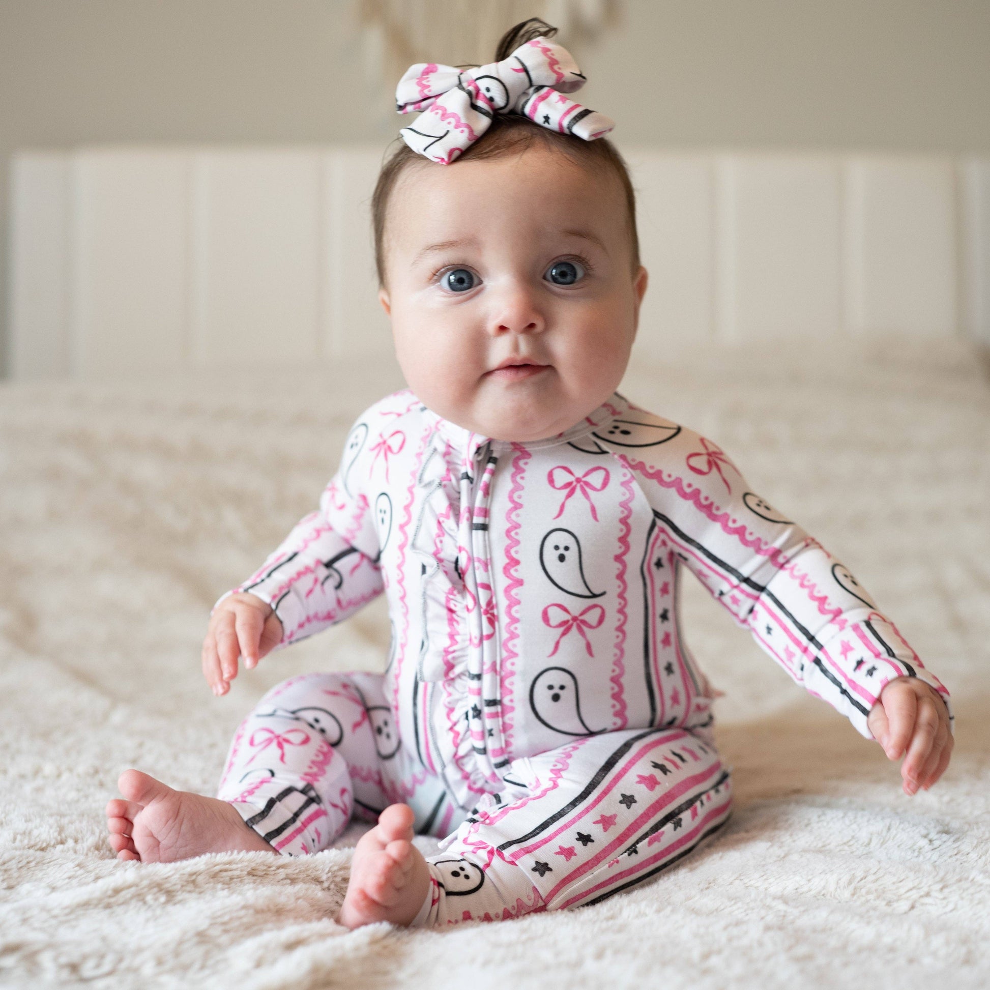 BOO AND BOWS DREAM RUFFLE ROMPER