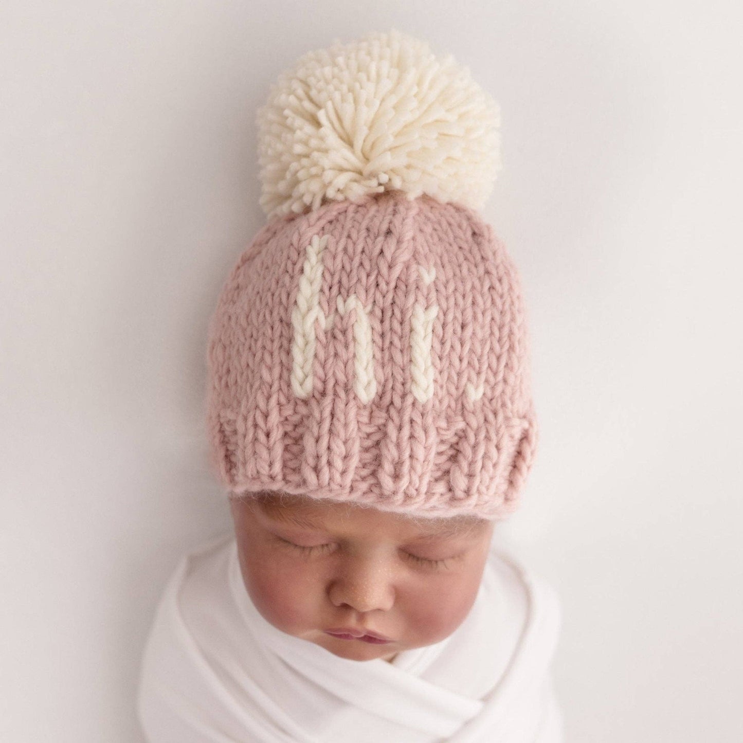 Hi. Rosy Hand Knit Beanie Hat Baby & Kids: XS (newborn)