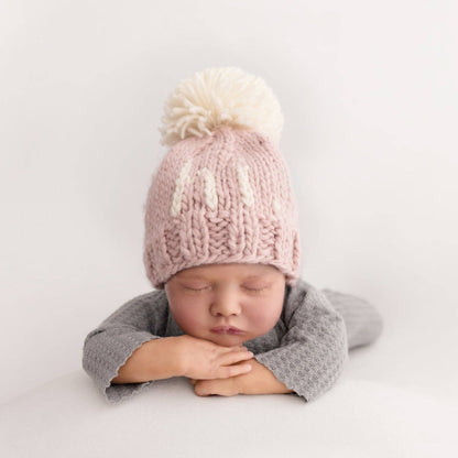 Hi. Rosy Hand Knit Beanie Hat Baby & Kids: XS (newborn)