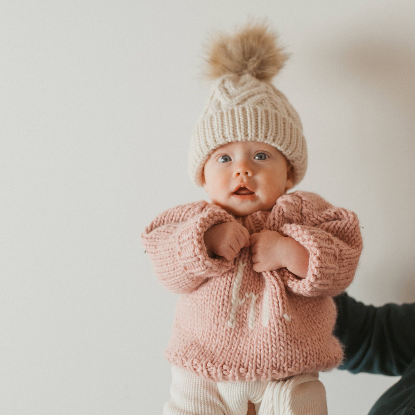 Hi. Rosy Crew Neck Sweater Baby - 0-6 months