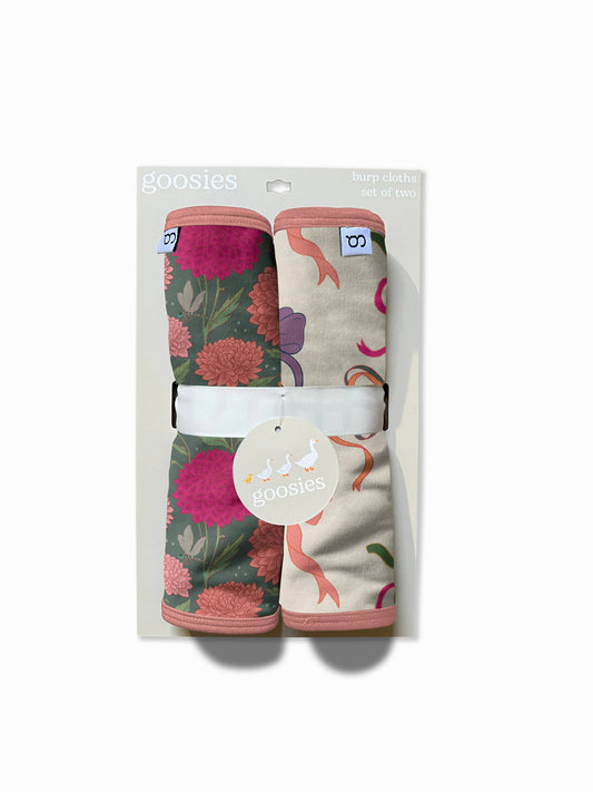 Dahlias Fall Floral Burp Cloth Sets