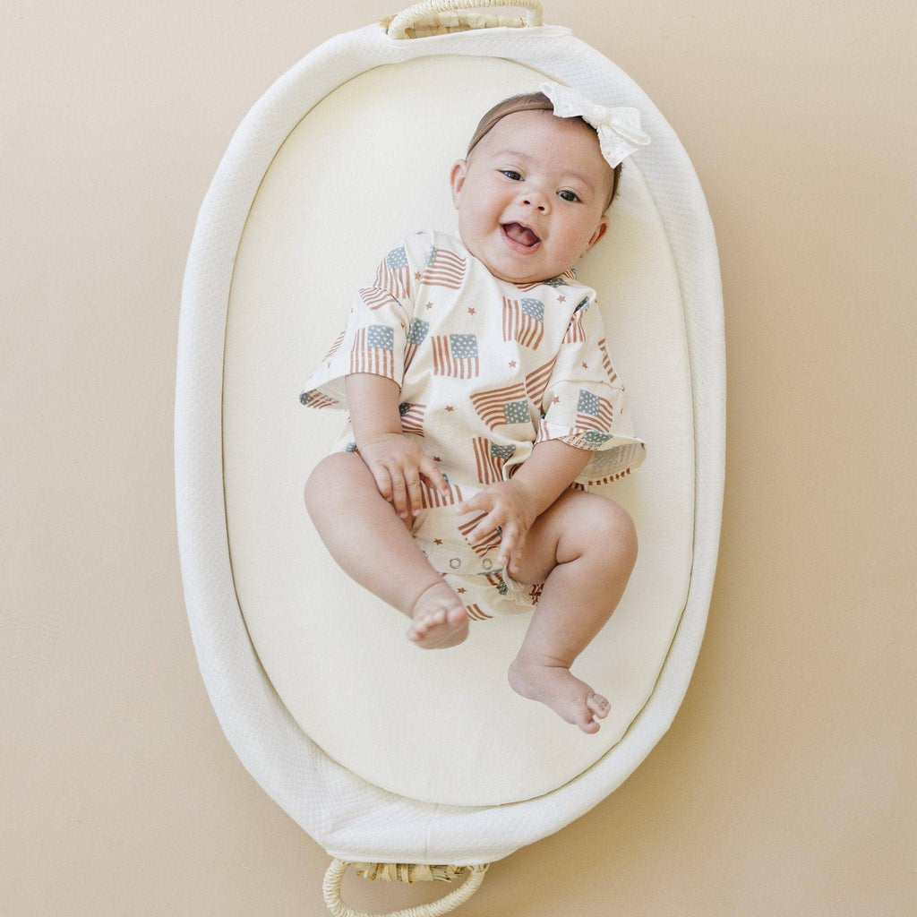 4th of July Flag Print T-Shirt Romper