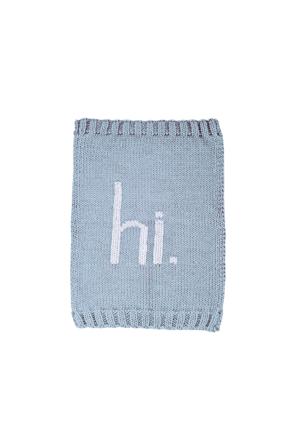 Hi. Hand Knit Baby Blanket