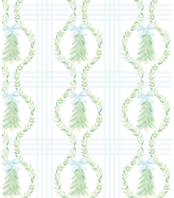 Christmas Tree Light Blue 2 piece set