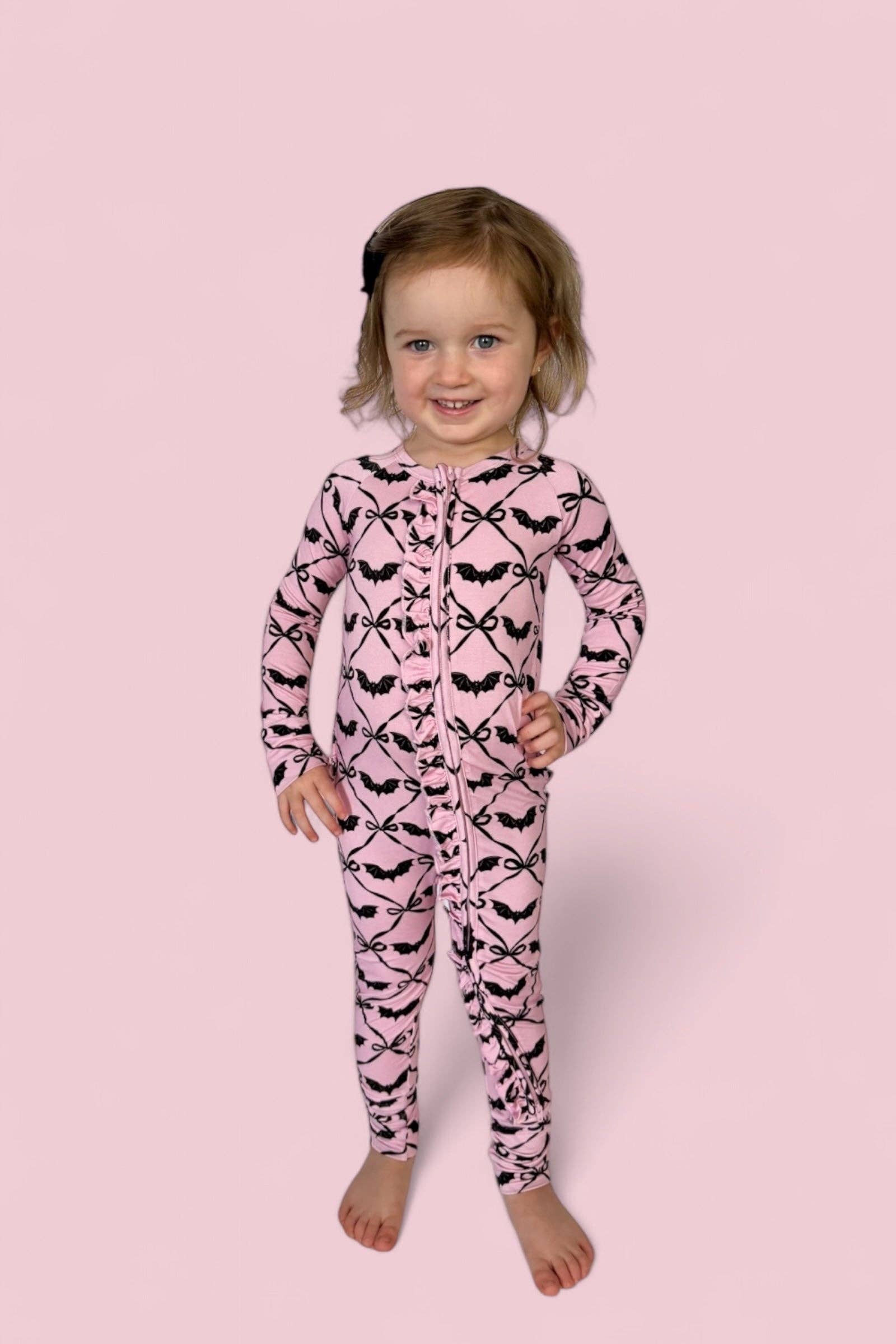 BATTY BOWS DREAM RUFFLE ROMPER