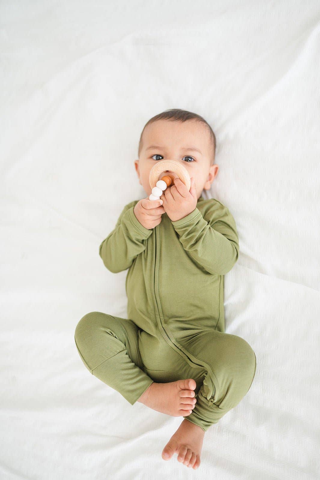 Zipper Romper - Olive Green