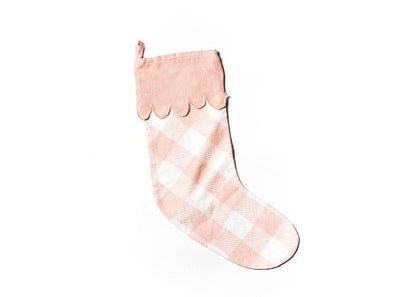 Blush Buffalo Stocking with Trim