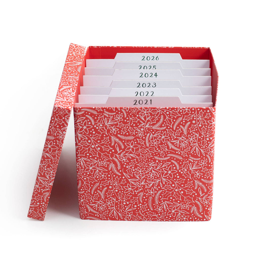 Holiday Floral Card Container
